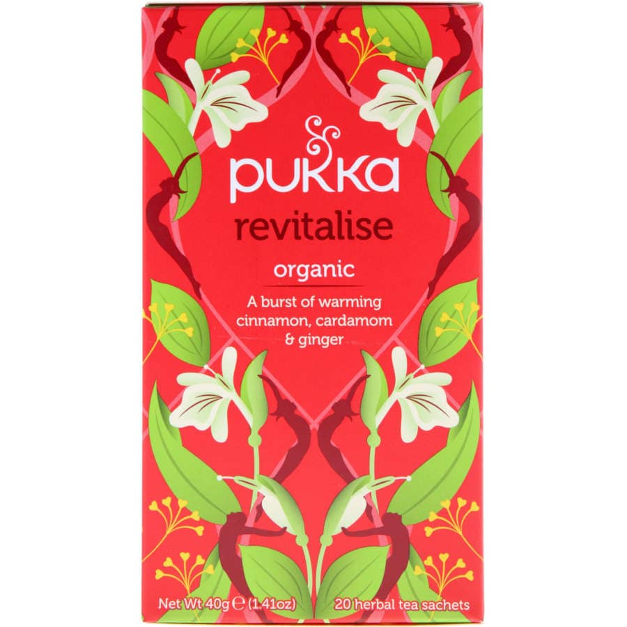 Pukka Revitalise Organic Tea 20 Herbal Tea Sachets