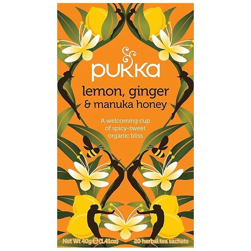 Pukka Lemon, Ginger & Manuka Honey Organic 20 Herbal Tea Sachets
