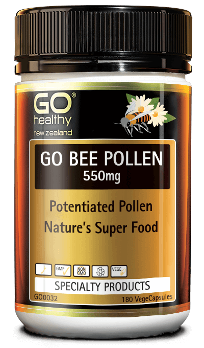 Go Healthy Bee Pollen 550mg 180 Vege Capsules