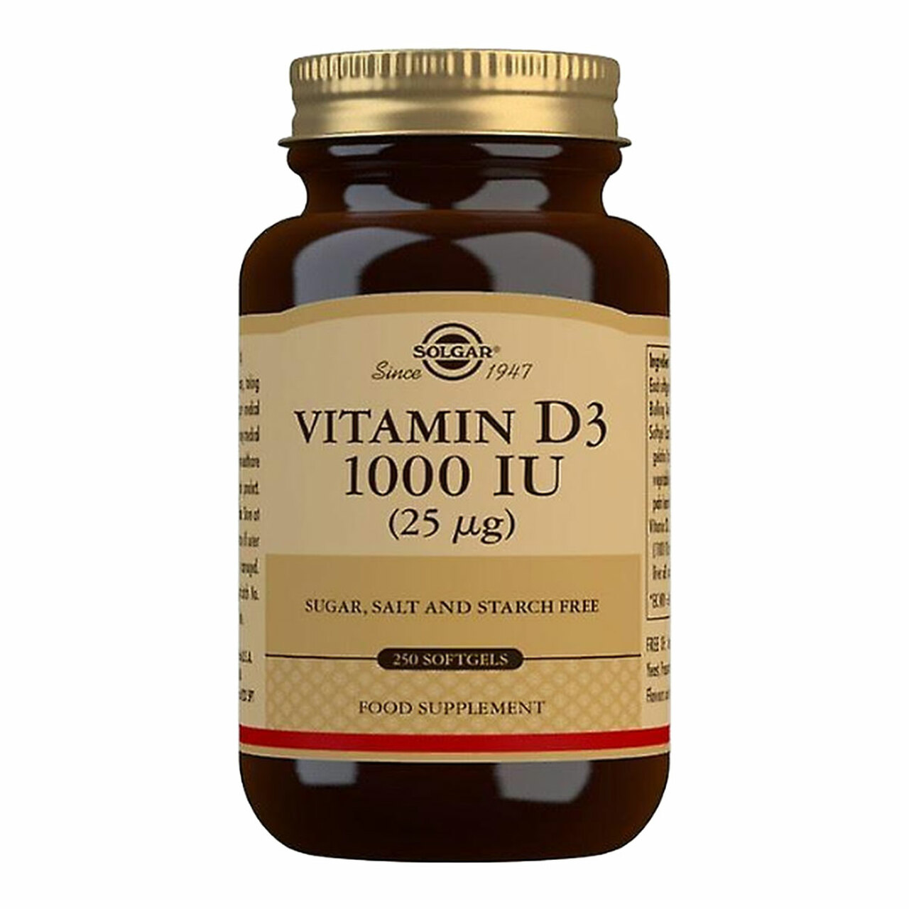 Solgar Vitamin D3 1000 IU 250 Softgels