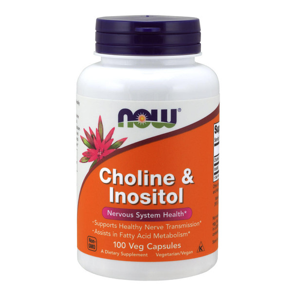 Now Choline And Inositol 100 Vegetable Capsules 