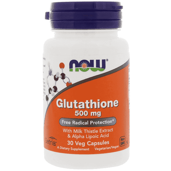 Now Glutathione 500mg 30 Vegetable Capsules