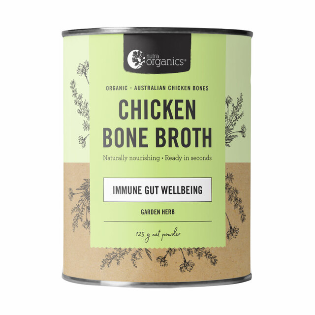 Nutra Organics Bone Broth Chicken Garden Herb 125g