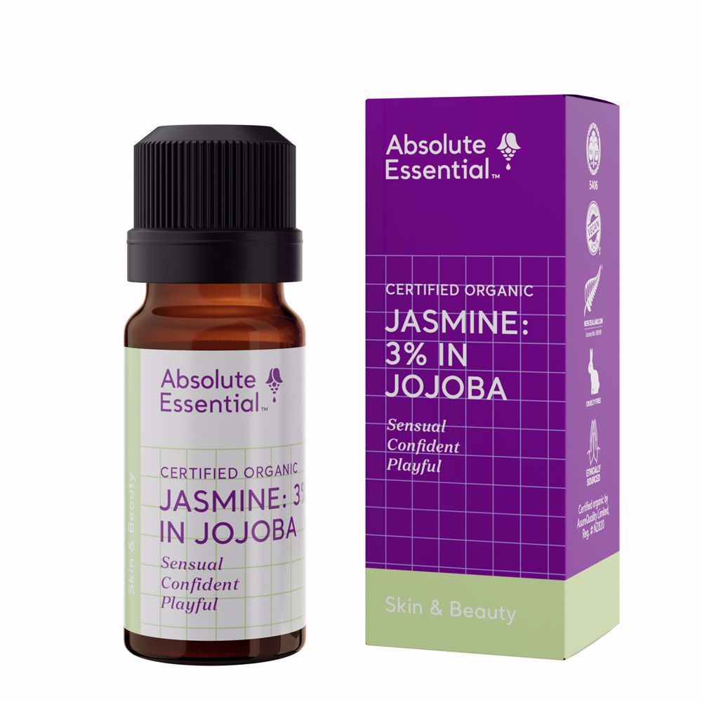 Absolute Essential Jasmine 3% in Jojoba Oil Certified Organic 10ml
