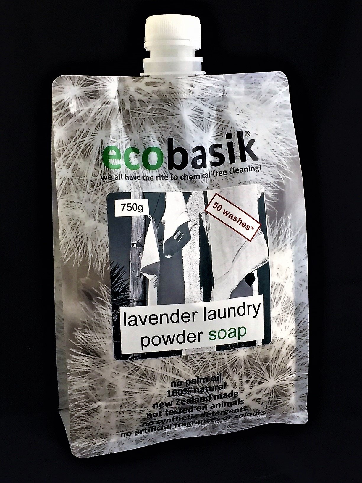 EcoBasik Laundry Powder Soap Lavender 750g