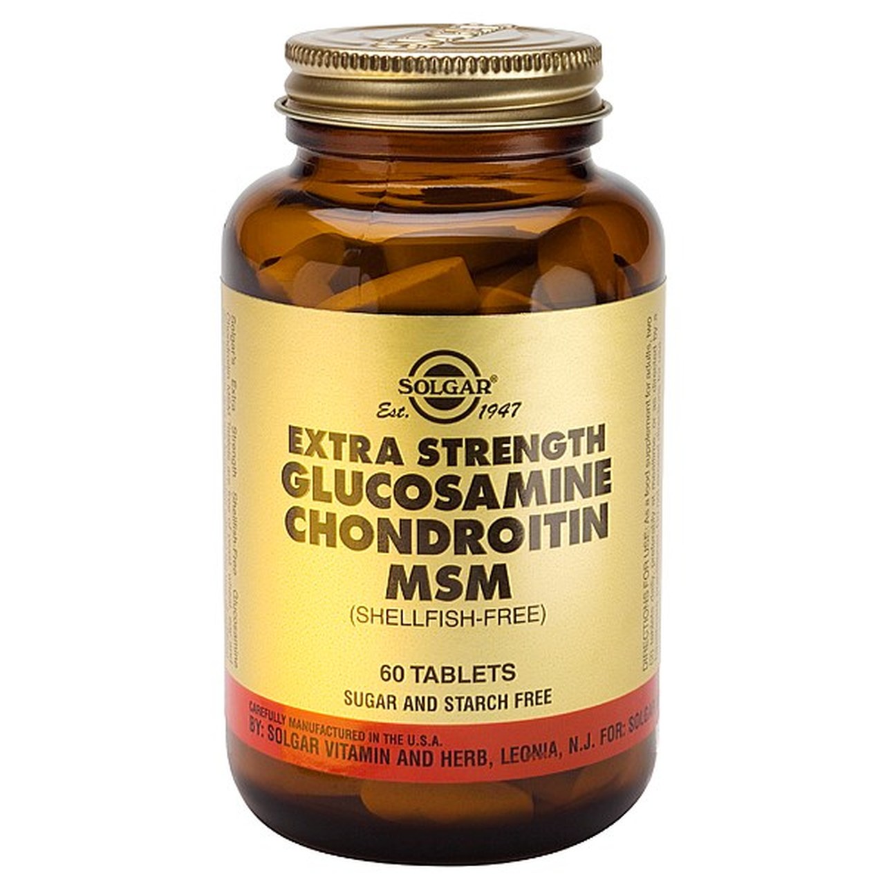 Solgar Glucosamine MSM Chondroitin Extra Strength 60 Tablets