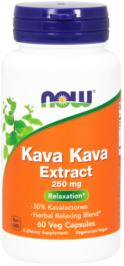 Now Kava Kava Extract 250mg 60 Vegetable Capsules