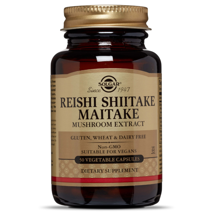 Solgar Reishi Shiitake Maitake Mushroom Extract 50 Capsules