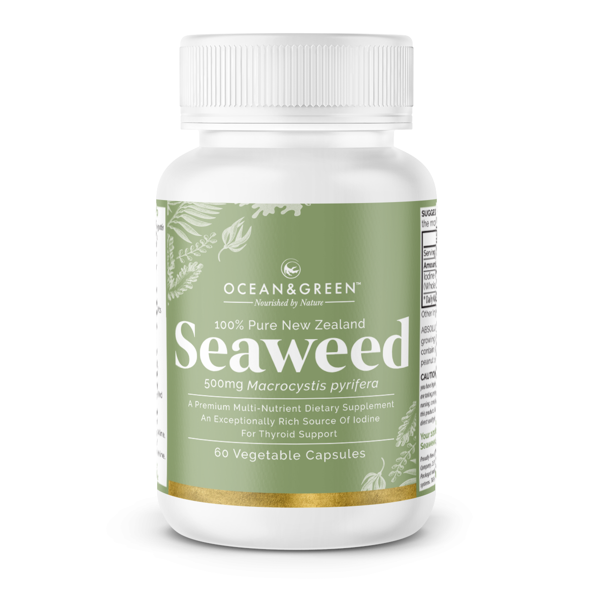 Ocean & Green 100% Pure New Zealand Seaweed 60 Superfood Capsules