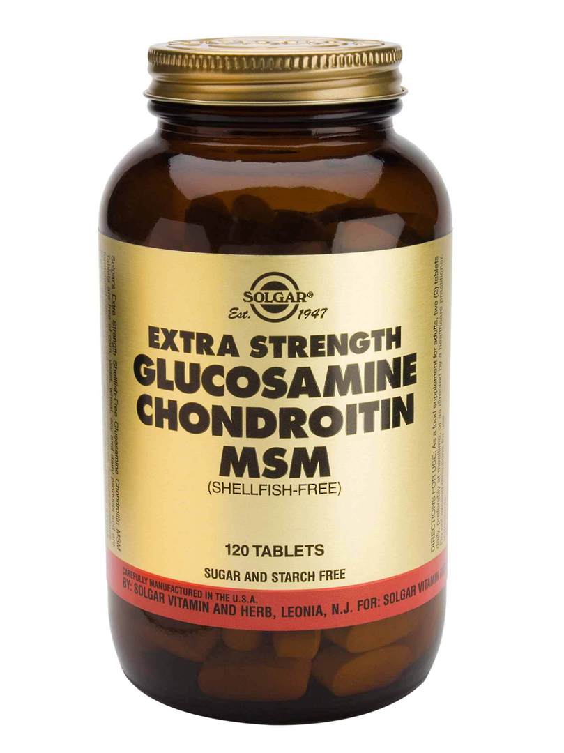 Solgar Glucosamine MSM Chondroitin Extra Strength 120 Tablets