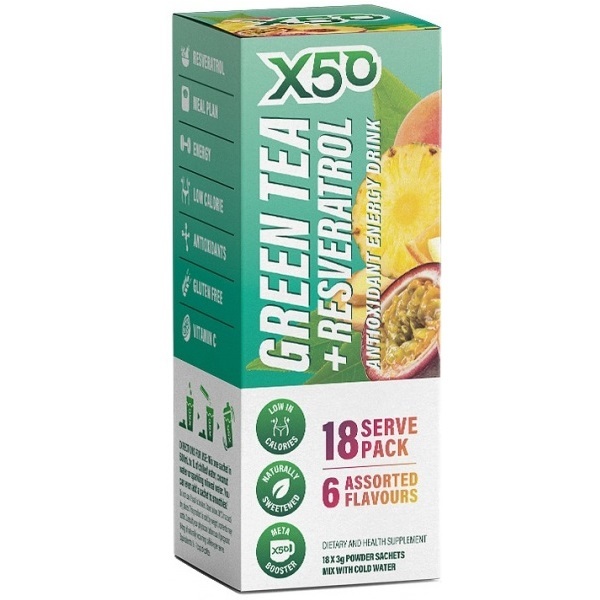 Green Tea X50  Assorted Flavours 18 sachets