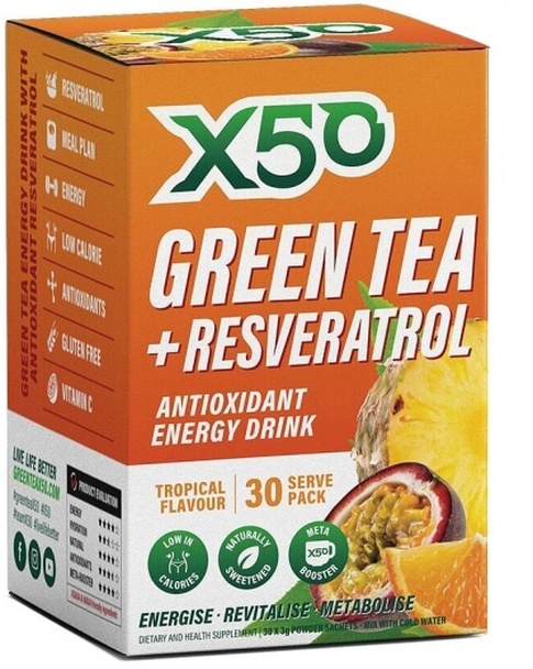 Green Tea X50 Tropical 30 sachets