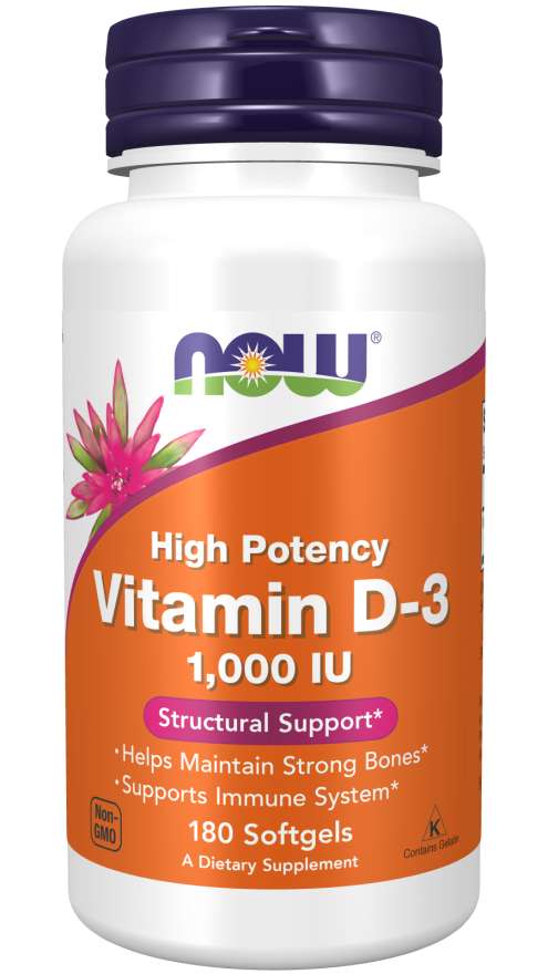 NOW Vitamin D3 1000IU 180 SoftGels