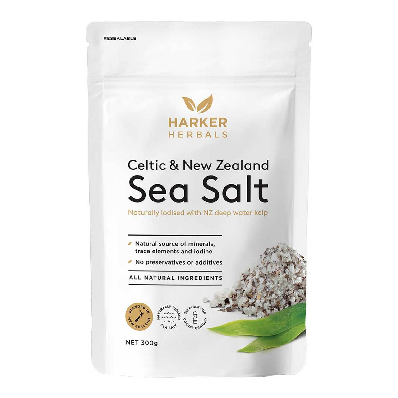 Harker Herbals Naturally Iodised Sea Salt 300g