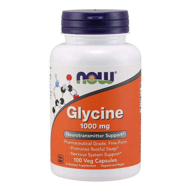 Now Glycine 1000mg 100 Vegetable Caps