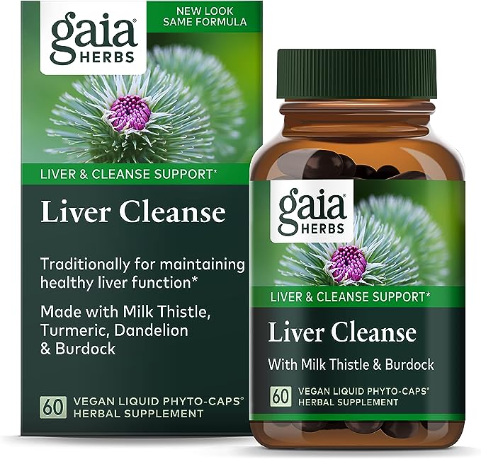 Gaia Herbs Liver Cleanse 60 Vegan Liquid Pyhto-Caps 