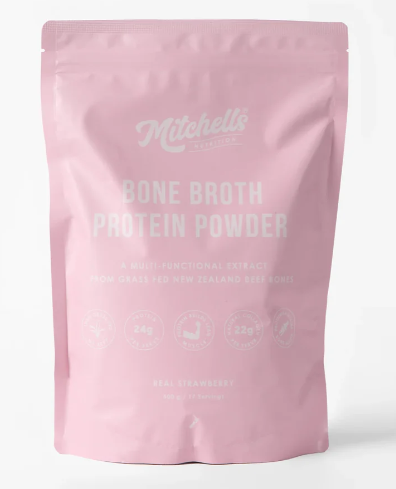 Mitchells Bone Broth Protein Powder Strawberry 500g