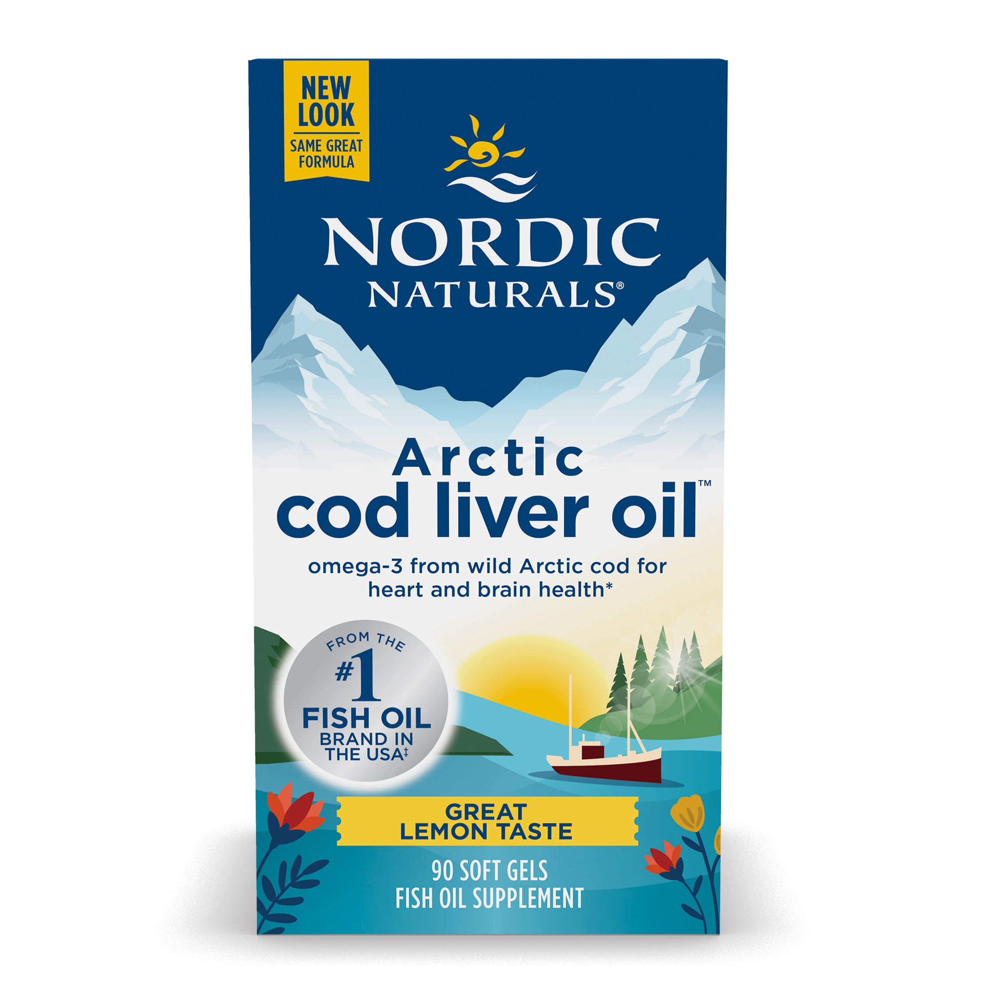 Nordic Naturals Arctic Cod Liver Oil Lemon 90 soft gels