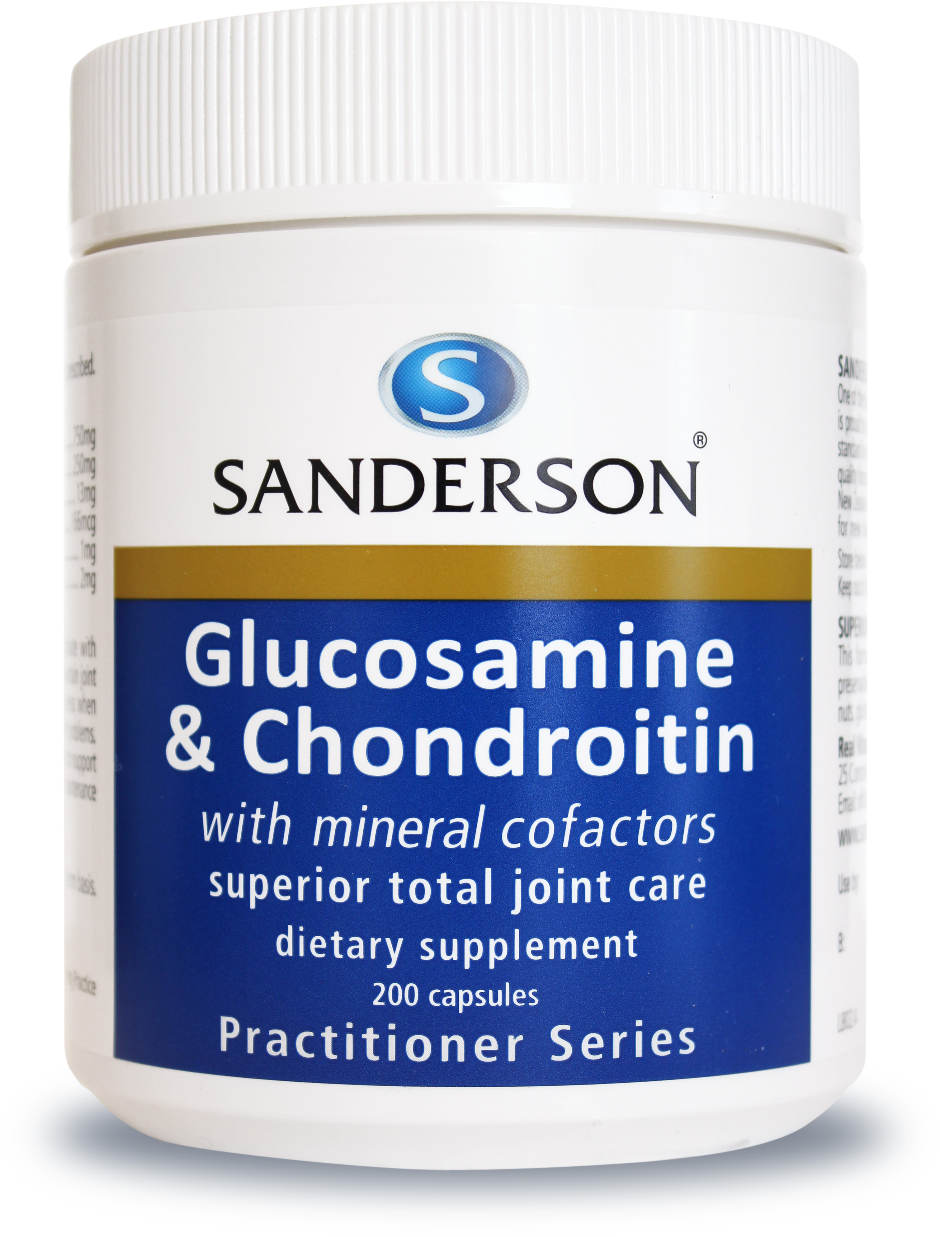 Sanderson Glucosamine & Chondroitin with co-factors 200 Capsules