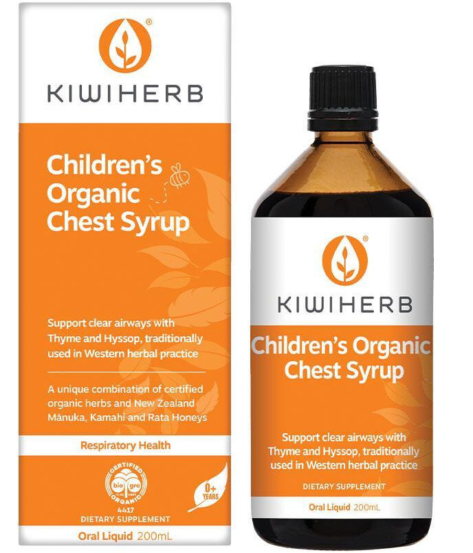 Kiwiherb Childrens Organic Chest Syrup 200ml