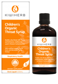 Kiwiherb Childrens Organic Throat Syrup 100ml 