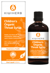 Kiwiherb Childrens Organic Throat Syrup 100ml