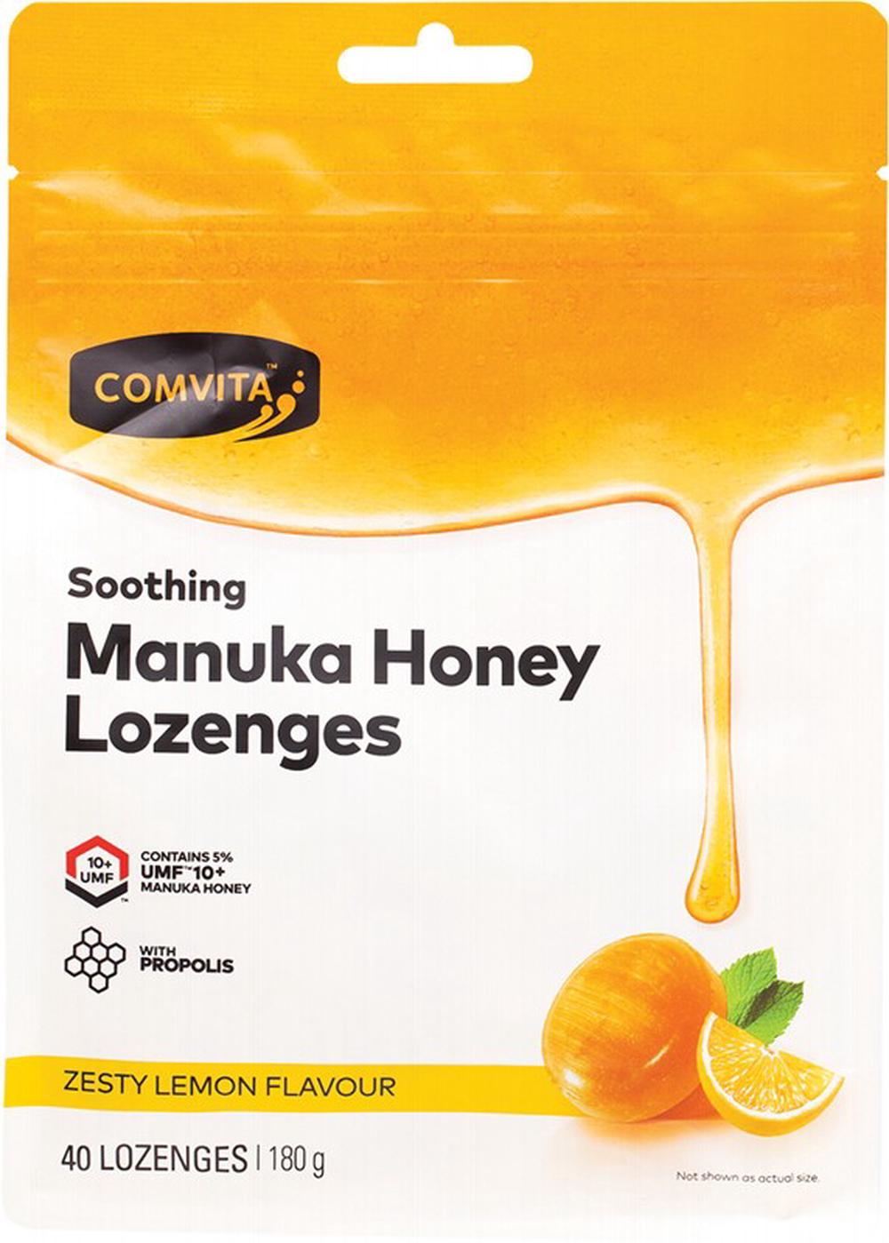 Comvita Manuka Honey Lozenges Zesty Lemon Flavour - 40 Pack